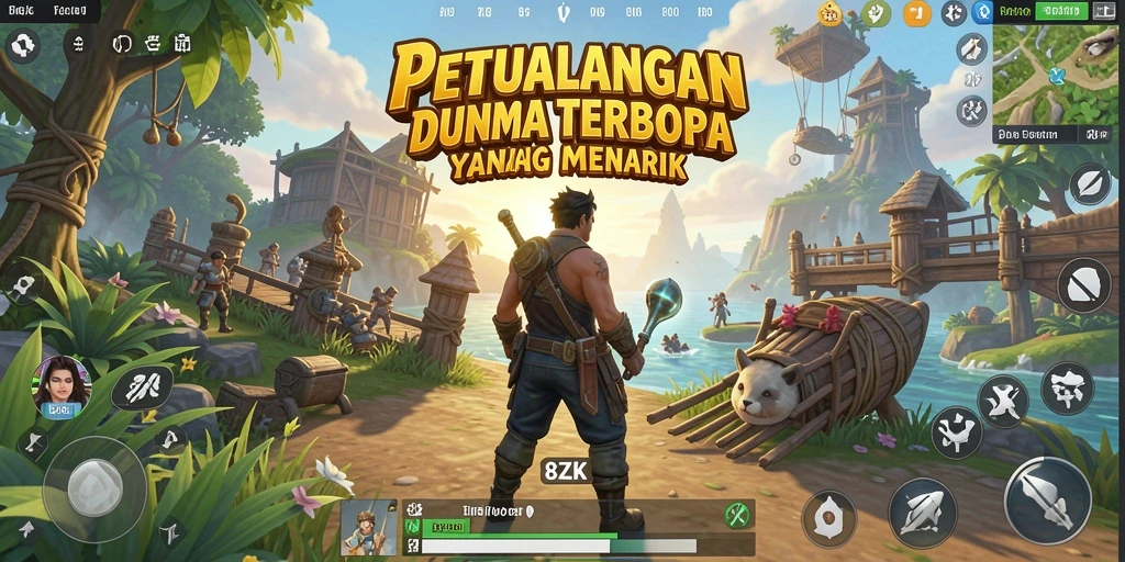 Screenshot gameplay <strong>8ZK</strong> yang menampilkan eksplorasi dunia terbuka.