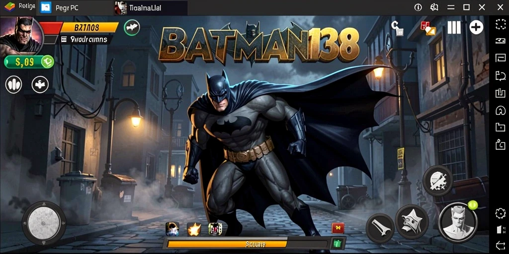 Screenshot utama BATMAN138 memperlihatkan aksi pertarungan mendebarkan di Gotham.