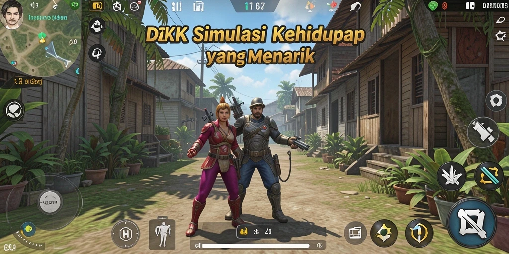 Tampilan gameplay DKK yang menarik dan mendalam.