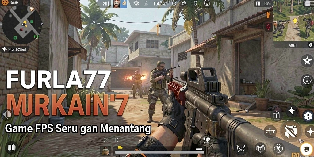 Tangkapan layar FURLA77 menampilkan aksi tembak-menembak yang intens di lapangan pertempuran.