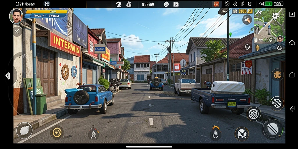 Tampilan gameplay INTERWIN yang menakjubkan dengan detail yang memukau.