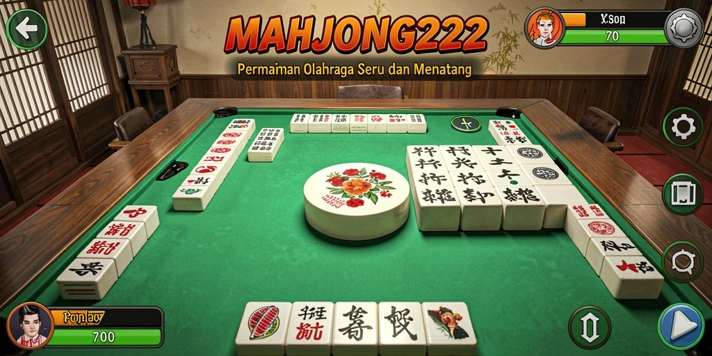 Tampilan gameplay menarik di MAHJONG222 dengan berbagai fitur olahraga.
