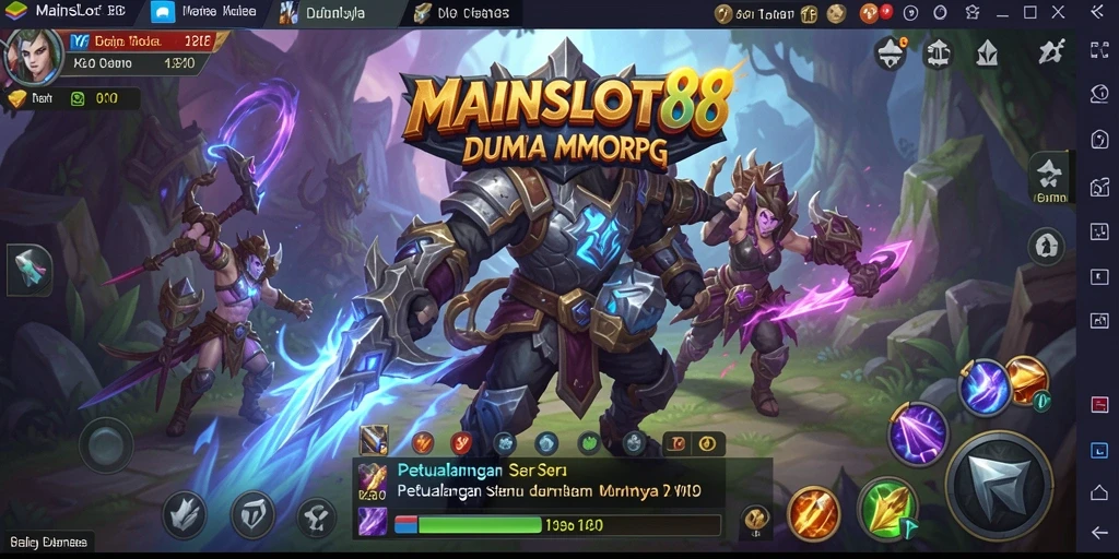 Screenshot gameplay MAINSLOT88 dengan petualangan seru di dunia MMORPG.