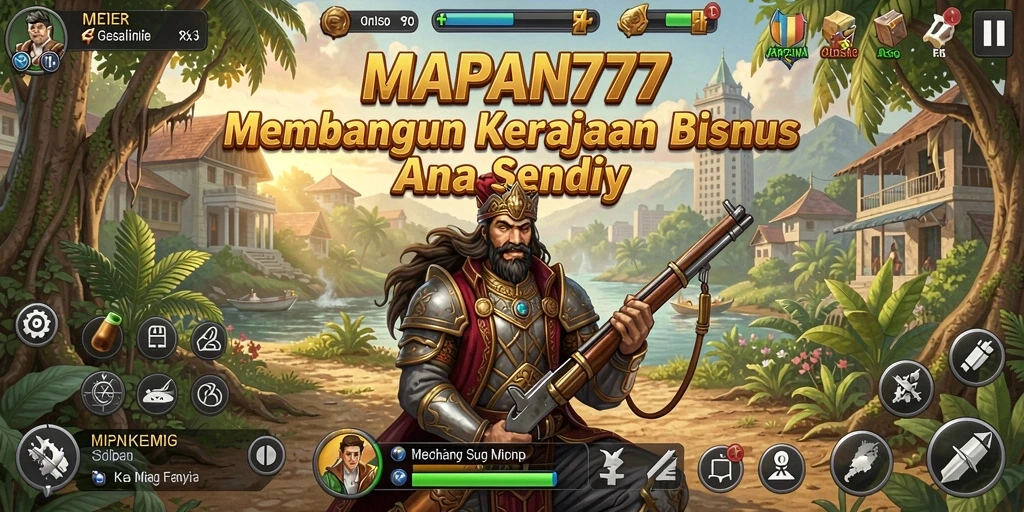Tampilan gameplay <strong>MAPAN777</strong> yang menampilkan aktivitas bisnis yang dinamis.
