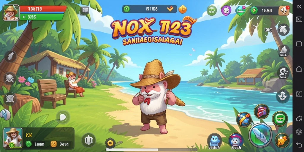 Gambaran gameplay santai dari NOX123 yang menghibur.