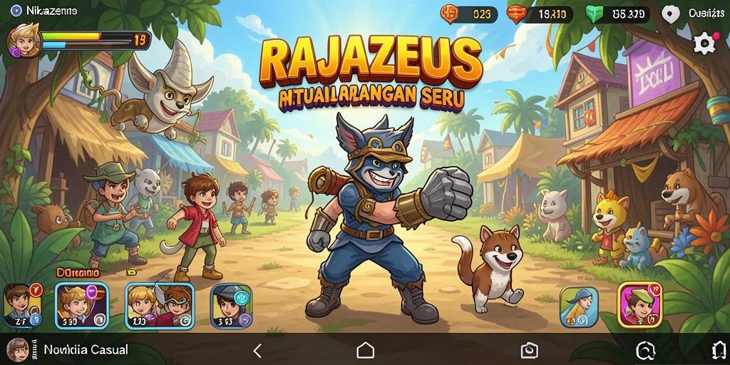 Tampilan gameplay seru dan menantang di RAJAZEUS.