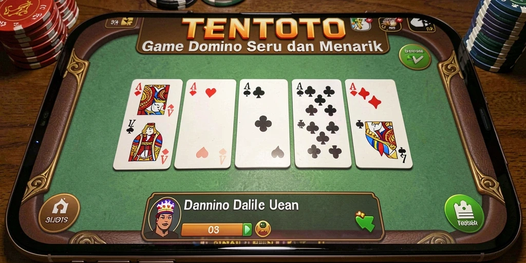 Gameplay seru TENTOTO dengan domino dan interaksi pemain.